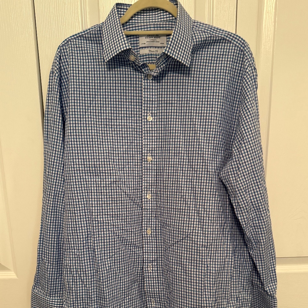 Charles Tyrwhitt Classic Fit Plaid Button Down 16.5/33